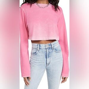 Cotton Citizen Tokyo Crop Long Sleeve Tee Pink